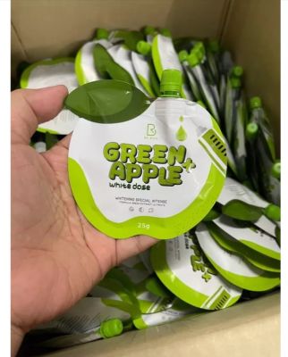 (แพ็ค 5 ซอง)ของแท้🍏🍏โดสแอปเปิ้ลเขียว Green Apple++ โดสเร่งขาวX10 ใช้คู่กับครีมทาผิวที่ใช้ประจำ&nbsp;