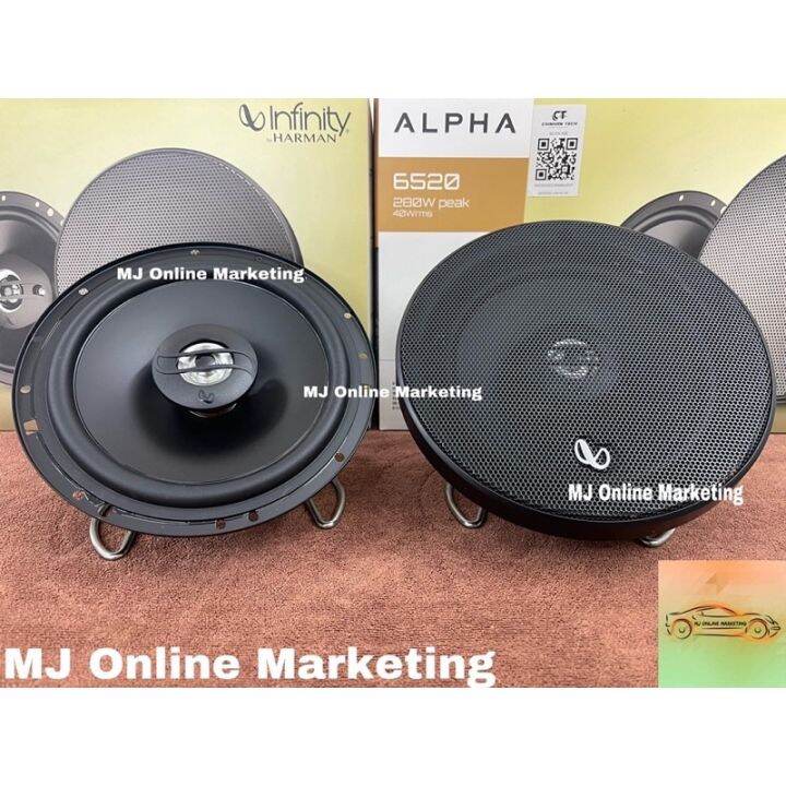 Infinity Alpha 6520 6.5 inch 2 Way Coaxial Car Speakers With Grilles ...