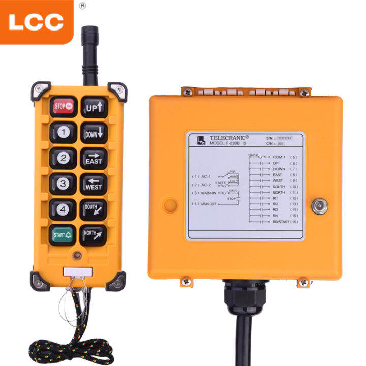 Lcc Industrial Remote Control F Bb Single Speed Wireless Switch Telecrane Tailgate Crane Ac Dc