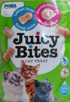 ขนมแมว ยี่ห้อ Juicy Bites Cat Treat รสCalamari+Homestyle Broth Flavor ขนาด15กรัม (1ซอง)