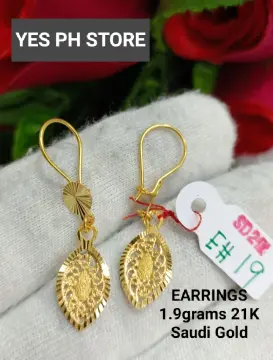 Jewelry, 21k Saudi Gold Hoop Earrings