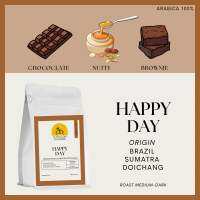 Clockcoff Roaster  เมล็ดกาแฟคั่วกลาง-เข้ม Happy Day อาราบิก้าแท้ 100%