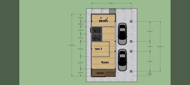 แบบบ้านสำเร็จ-ชั้นครึ่ง3-ห้องนอน