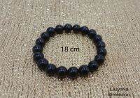 กำไลมงคล ออบซิเดียน ขนาด 10 mm. เส้นรอบวง 18 cm สินค้าพร้อมส่ง