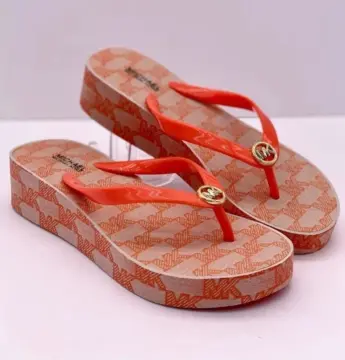 Michael kors red online flip flops