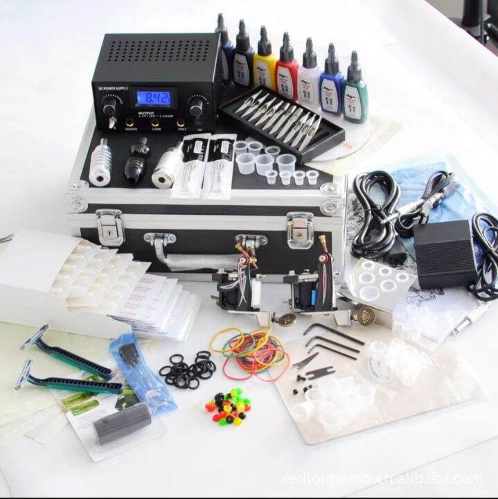 Complete Tattoo Kit Coil Tattoo Kit Tattoo Power Needle Ink Grip Tattoo