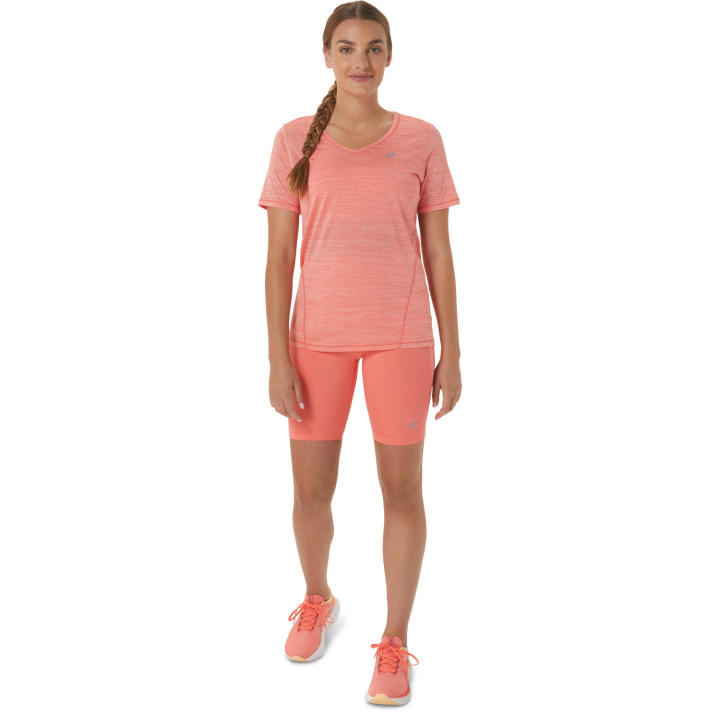 asics-race-v-neck-ss-top-women-running-เสื้อ-ผู้หญิง-เสื้อคอกลม-ของแท้-papaya-guava