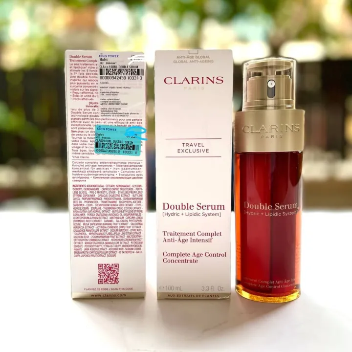 Clarins Double Serum 100ml ของแท้ 💯 ป้าย King Power Lazada.co.th