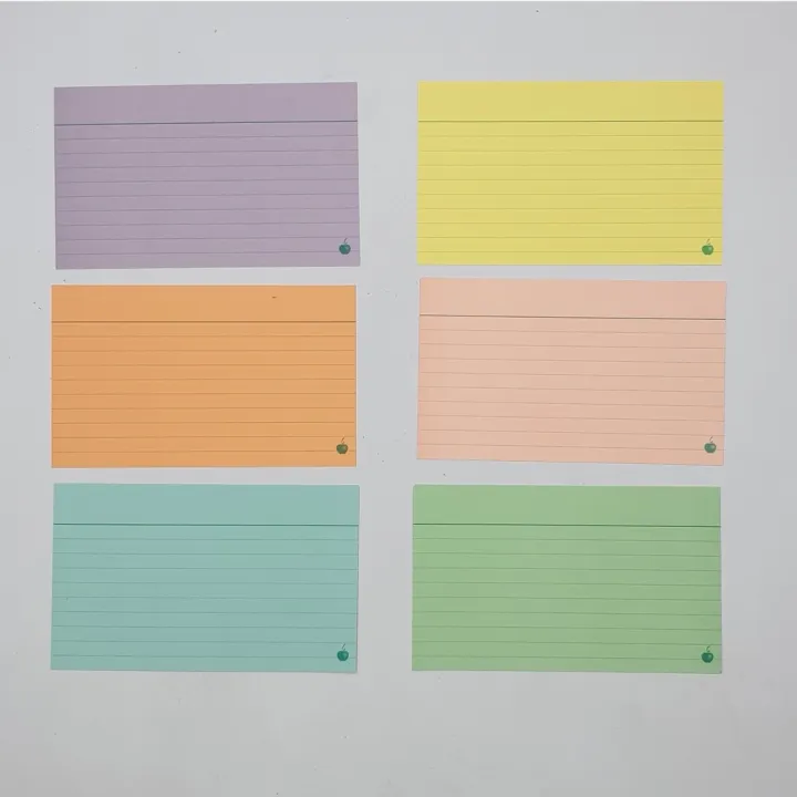Green Apple Index Cards Ruled Both Sides 3 x 5 inches 25 sheets ( Colored ) Lazada PH