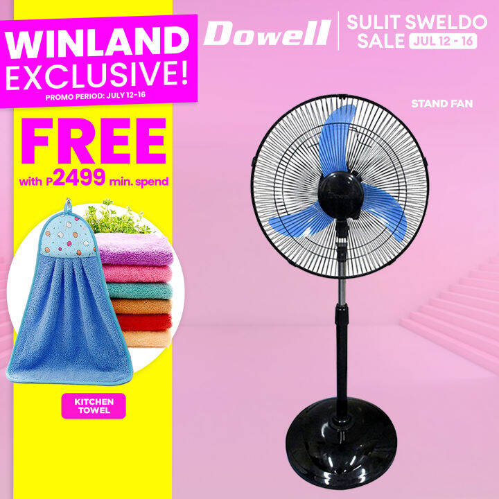 DOWELL by Winland Stand Fan STF3825 16" Electric Stand Fan with