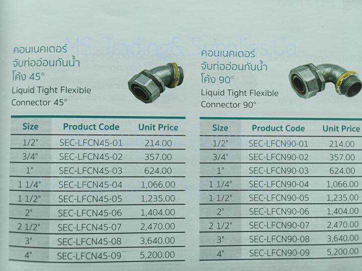 sec-lfcn45-1-2-4-คอนเนคเตอร์-จับท่ออ่อนกันน้ำ-โค้ง-45-liquid-tight-flexible-connector-45-คอนเน็คเตอร์ท่ออ่อนกันน้ำรุ่นงอ-45-องศา