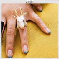 77th Ceramic goat ring