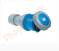 Haco เต้ารับต่อกลางทางชนิดกันฝุ่น Haco IP67 PCE 233-6 /Haco Power Plugs With Cable Lock Gland Position Of Earth Contact 233-6,63A, 230V,3Pin ( 2P+E )Blue