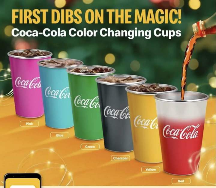 2023 mcdonalds color changing cups mcdonalds coca cola color changing