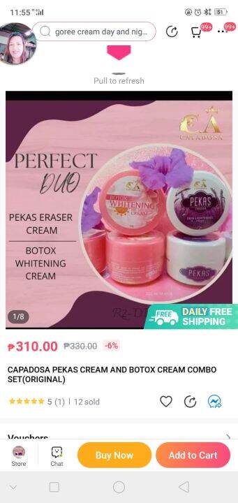 CAPADOSA PEKAS ERASER CREAM AND BOTOX WHITENING CREAM COMBO SET | Lazada PH