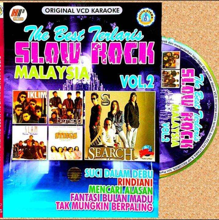 Kaset Original Vcd Karaoke Lagu Slow rock Malaysia Terlaris Vocal On