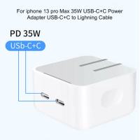 อะแดปเตอร์แปลงไฟ USB C+C (PD 35W Usb C+C)ขนาดกะทัดรัดพอร์ตคู่ขนาด 35 วัตต์  ชาร์จไฟ 2 เครื่องพร้อมกันได้