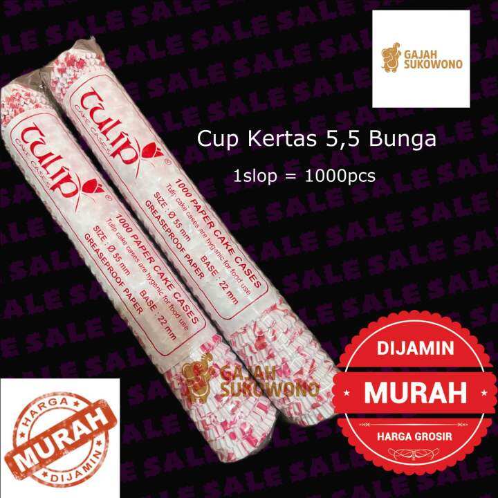 Isi 1000pcs paper cup cake kertas mini kecil ukuran 55 5,5 5.5 motif ...