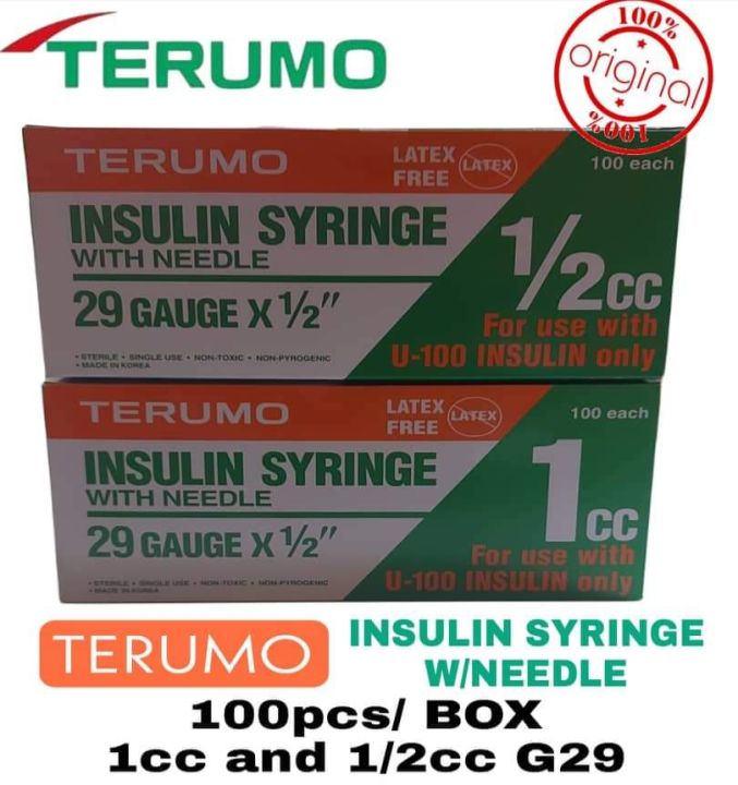 Terumo Insulin Syringe 100pcs Per Box 1cc G29 And 12cc G29 On Hand Lazada Ph 