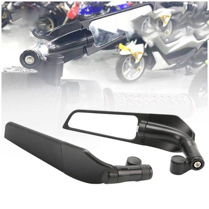 2pcs Motorcycle Rearview Mirror Scooter E Bike Rear View Mirrors Back