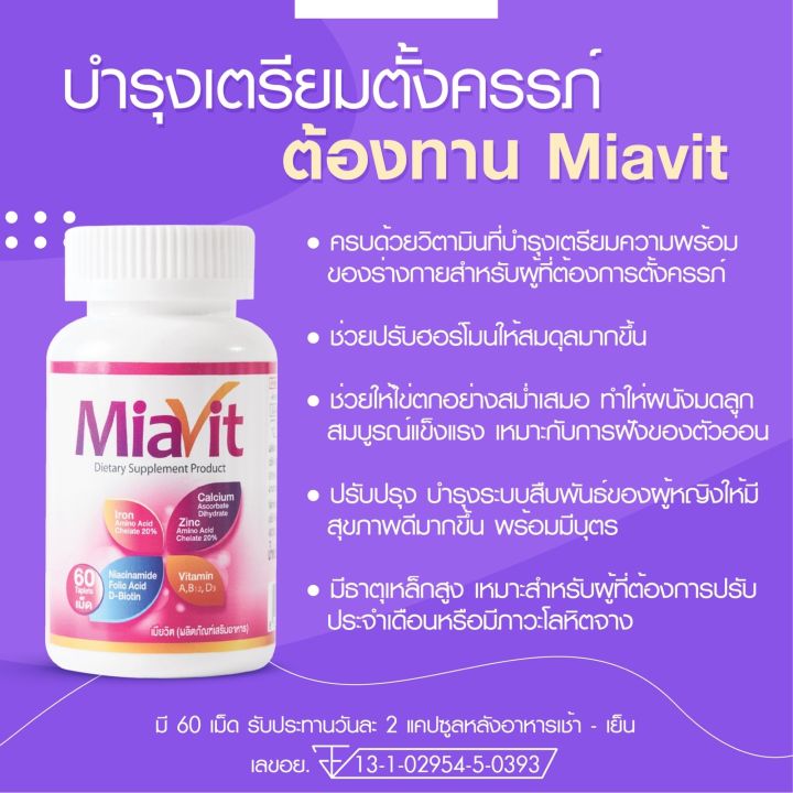 miavit-1-วิตามินรวม-เตรียมพร้อมเพื่อการตั้งครรภ์-บำรุงร่างกายวิตามินดูแลสุขภาพสร้างภูมิต้านทานเสริมภูมิคุ้มกัน