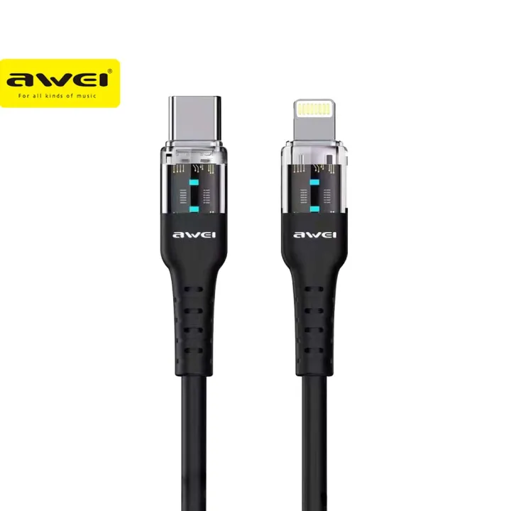 Awei CL-138L PD20W Type-C to Light-ning Cable 3A Quick Charge 1m Fast Data  Transmission Nylon Braided Wire Excellent Quality Material Flexible Cables  COD | Lazada PH