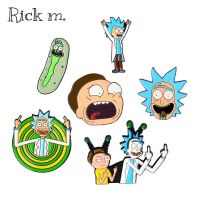 เข็มกลัด การ์ตูน Rick and morty 19 ติดเสื้อ หมวก กระเป๋า นักบิน นักวิทยาศาสตร์ เด็ก ริก มอร์ตี้ การ์ตูนเด็ก rick morty