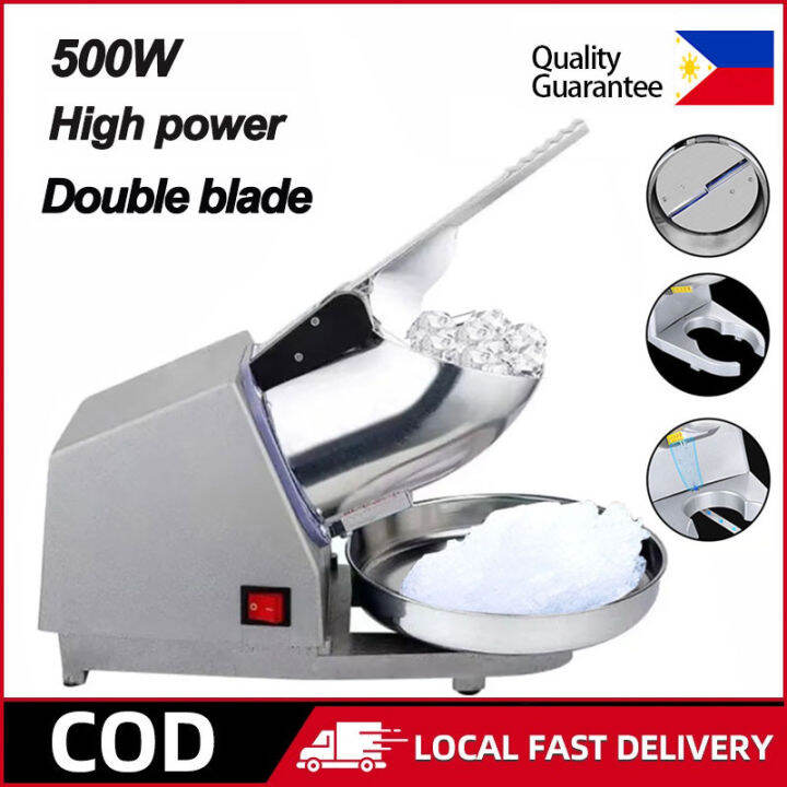 Ice Crusher Heavy Duty Double Knife Ice Smashing Electric Crusher