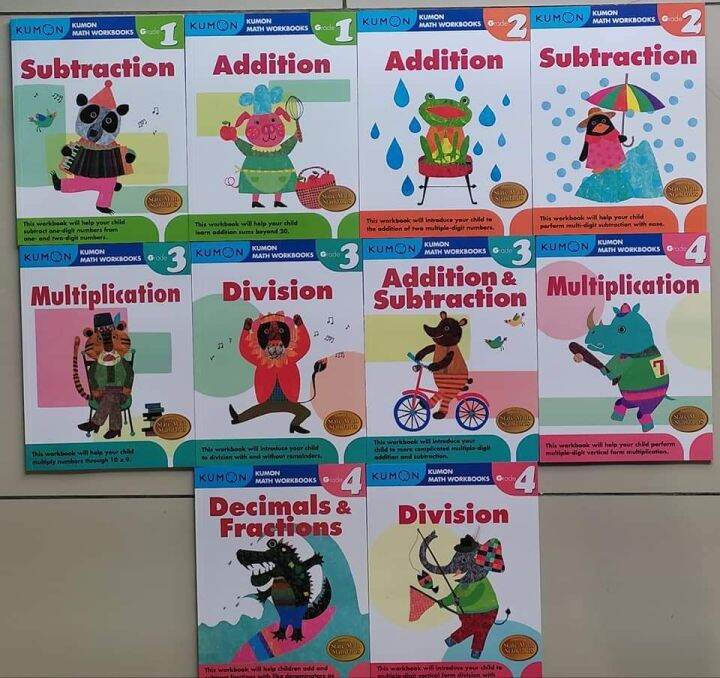 Kumon math workbooks 10 books | Lazada