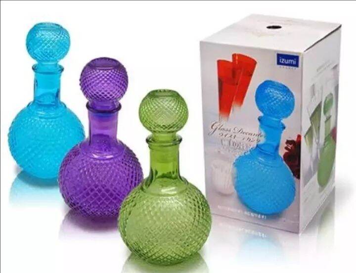 Colorful Glass Decanter With Stopper 950ml | Lazada PH
