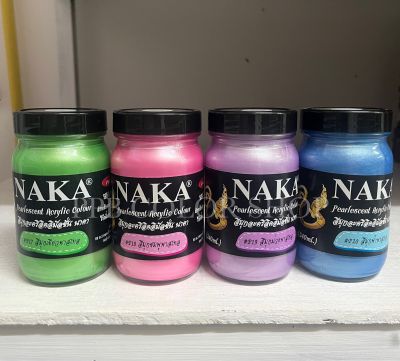 สีมุกพาสเทล NAKA ขนาด 240ml สีอะคริลิค (1 ขวด)