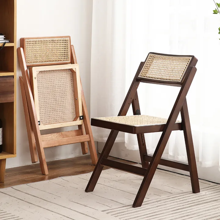 Simple Designer Casual Famous Retro Foldable Rattan Mid-Ancient Chair ...