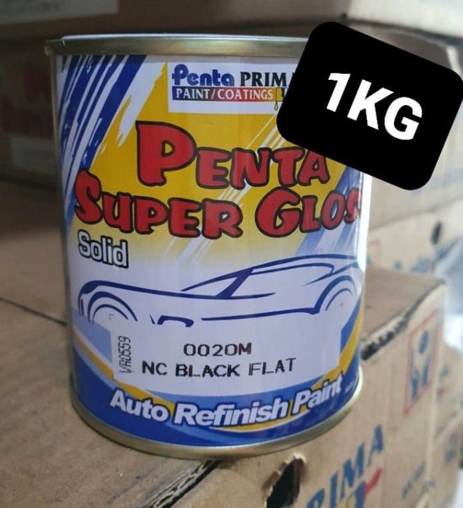 Cat Duco Penta Super Gloss Nc Solid Black Flat Hitam Doff Isi Kg Lazada Indonesia