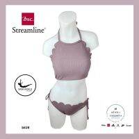 (มี S-L) ชุดว่ายน้ำทูพีช bsc streamline เรียบๆ มินิมอล ผูกคอหลัง น่ารัก สีฟีลเปลือกมังคุด