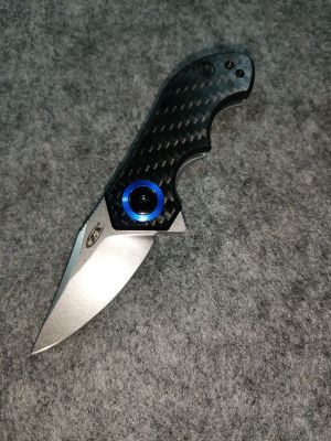 ZT0022​ GO BOLD ใบมีดเหล็ก CPM 20CV ความแข็ง 60HRC​ ด้ามจับคาร์บอนไฟเบอร์