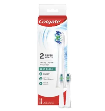 Colgate Pro Clinical 360 Deep Clean Brush Heads 2 Pack