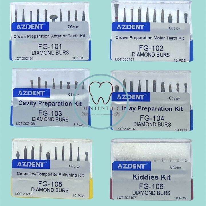 Dental diamond bur preparation preparasi gigi crown molar anterior