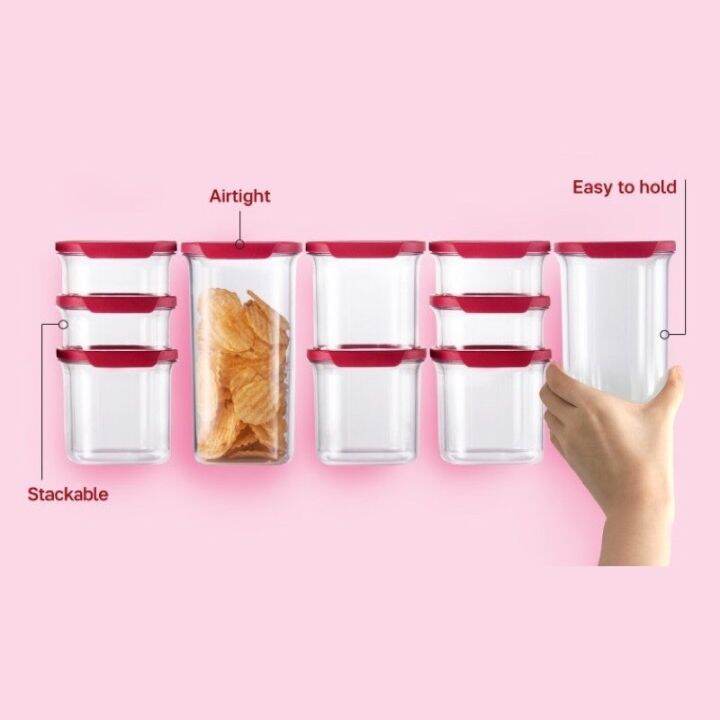 Tupperware Ultra Clear containers (6pcs) Lazada