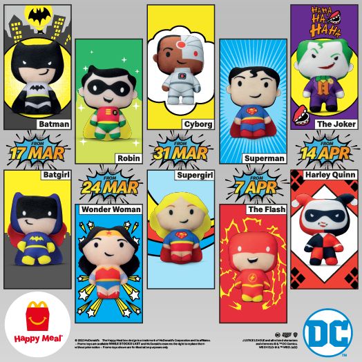 dc superheroes mcdonalds