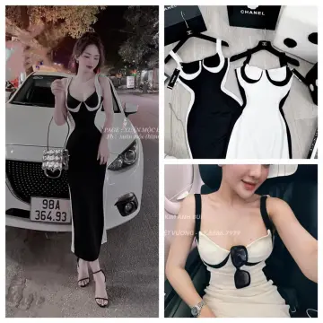 Đầm ôm váy body quây ngực trễ vai chất nỉ nhung tôn dáng phong cách sexy  gợi cảm | Shopee Việt Nam