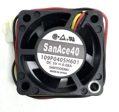 พัดลม SanAce40  Size 40×40×20  DC5V 0.08A  แบบ 3 สาย อย่างดี