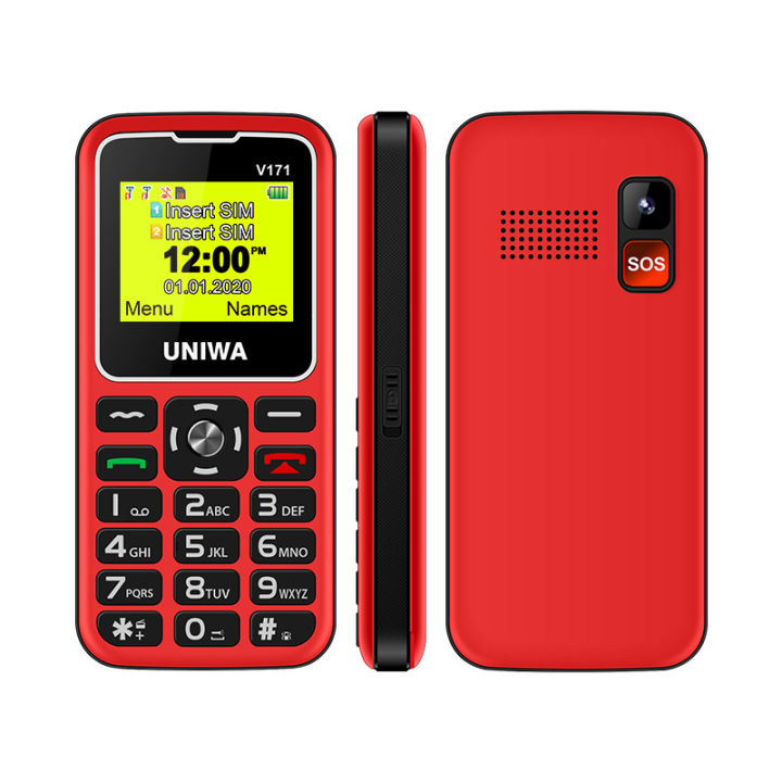 Uniwa V171 Big Button Mobile Phone For Elderly2g Gsm Dual Sim Card Dual Standbysuper Long