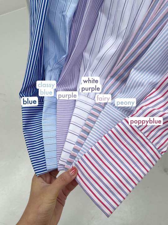 สีใหม่เข้าเเล้ว-striped-basic-shirt-เสื้อเชิ้ตลายทาง-dressylismm