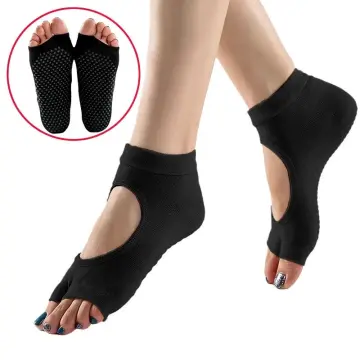 Non-Slip Yoga Socks with Grip Women Girls Toeless Anti-Skid Socks