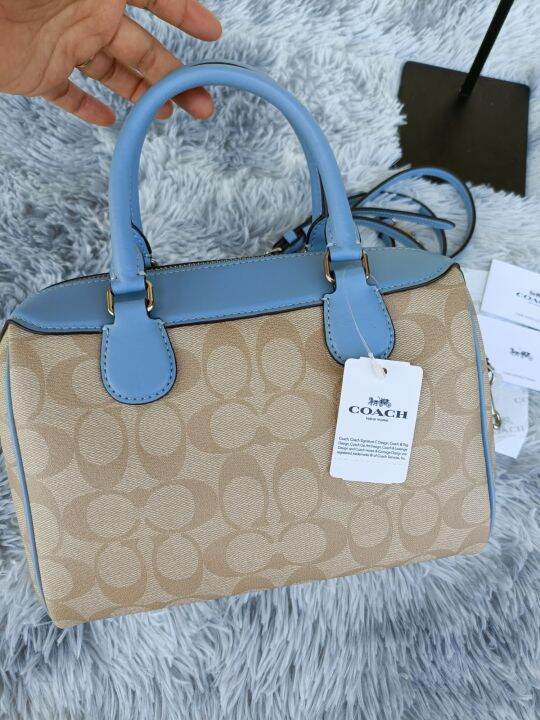 coach-f58312-กระเป๋าสะพาย-ทรงหมอน-9-นิ้ว-mini-bennett-satchel-in-signature-khaki-saddle2