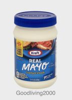 (Free shipping) Kraft Real Mayo Creamy and smooth 443 ml คราฟท์ เรียล มาโย (มายองเนส) จากอเมริกา 443 มล