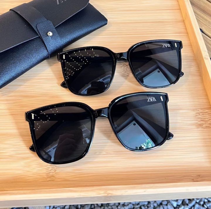 พร้อมส่ง-แว่นกันแดด-zara-พร้อมซองเก็บแว่น-แว่นตากันuv-แว่นถนอมสายตา-แว่นดำ-เข้ากับทุกลุค