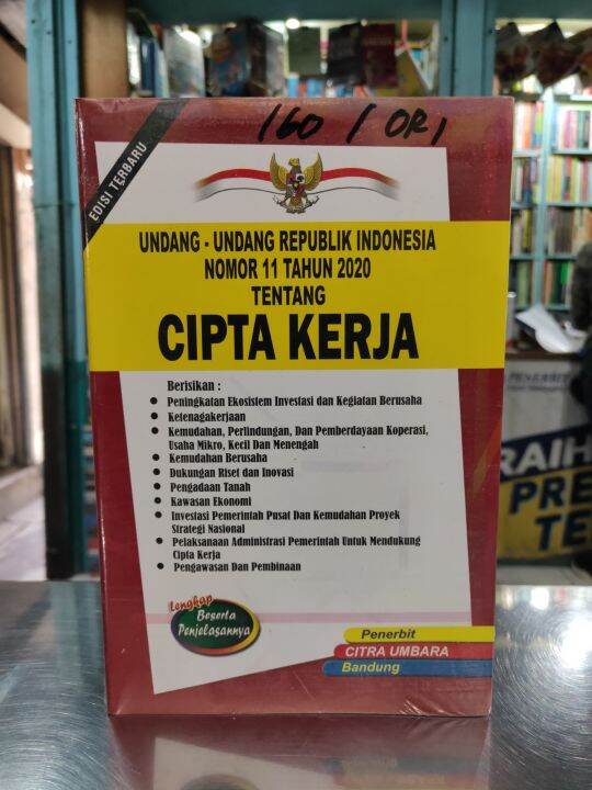 UNDANG UNDANG CIPTA KERJA | BUKU UNDANG-UNDANG REPUBLIK INDONESIA NOMOR ...