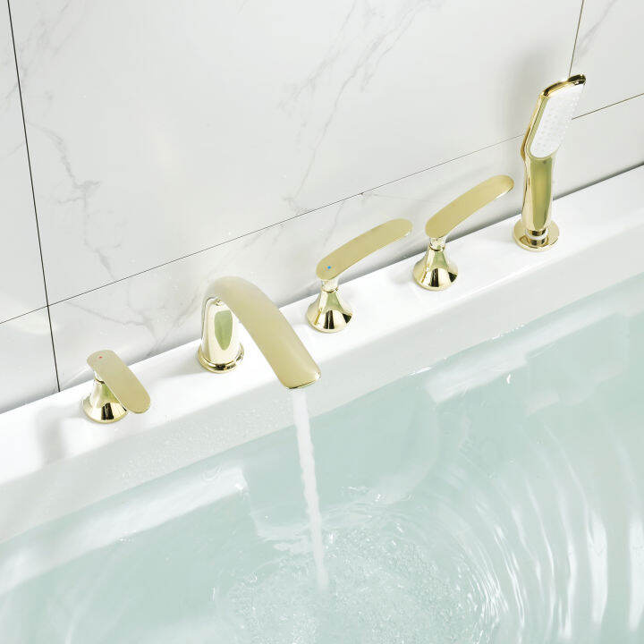 German Seiko Accessible Luxury Rose Gold FivePiece Set Copper Bathtub