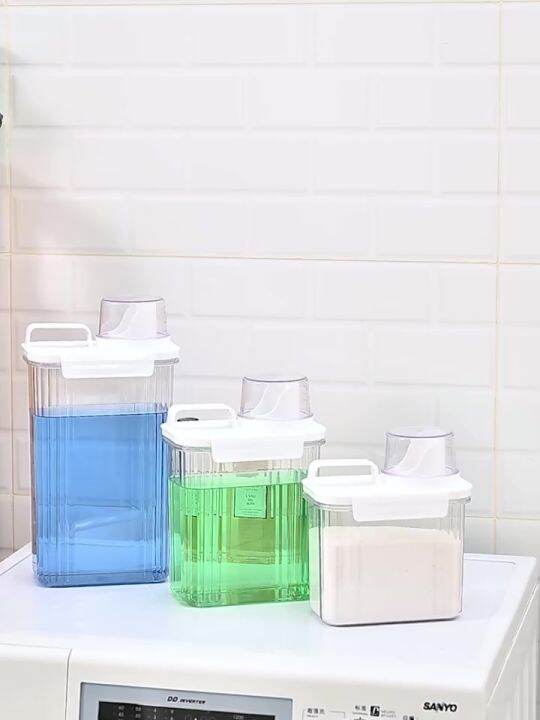 2L Laundry Detergent Dispenser, Liquid Laundry Soap Containers &Fabric Softener Dispenser for